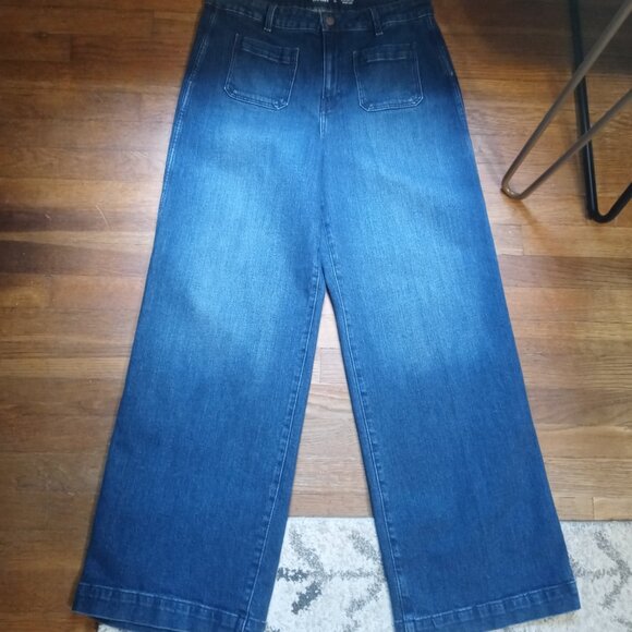 OLD NAVY extra high rise trouser wide leg jeans in rhie (sz14) - Picture 1 of 12